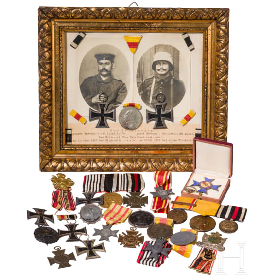 A small group of orders and decorations