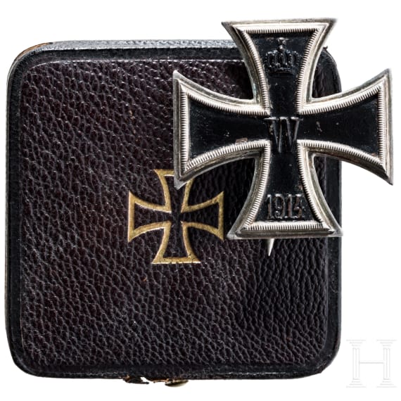 A cased Iron Cross 1914 1st class made by Dillenius in Pforzheim