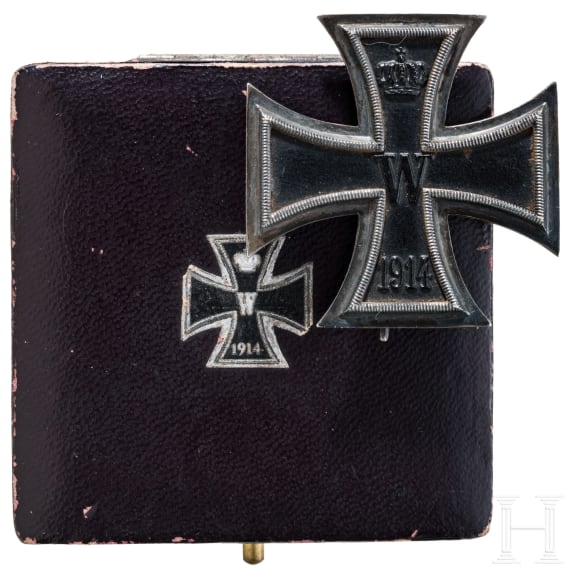 A cased Iron Cross 1914 1st class made by Wagner in Berlin