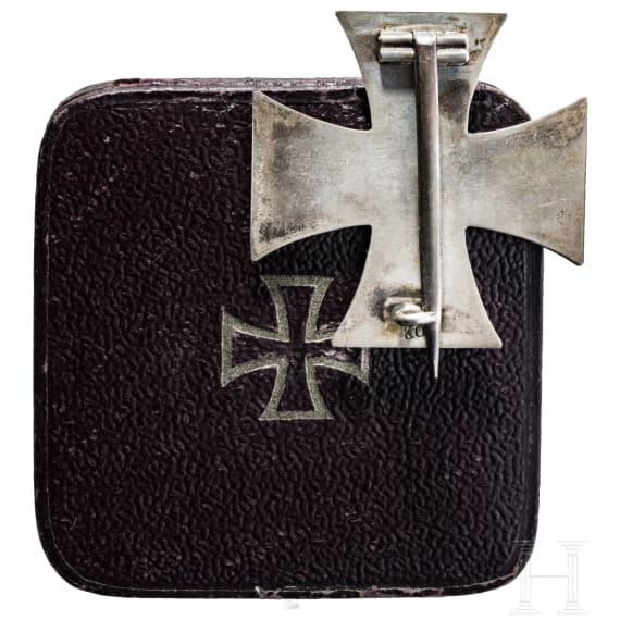 A cased Iron Cross 1914 1st class made by Klein in Oberstein
