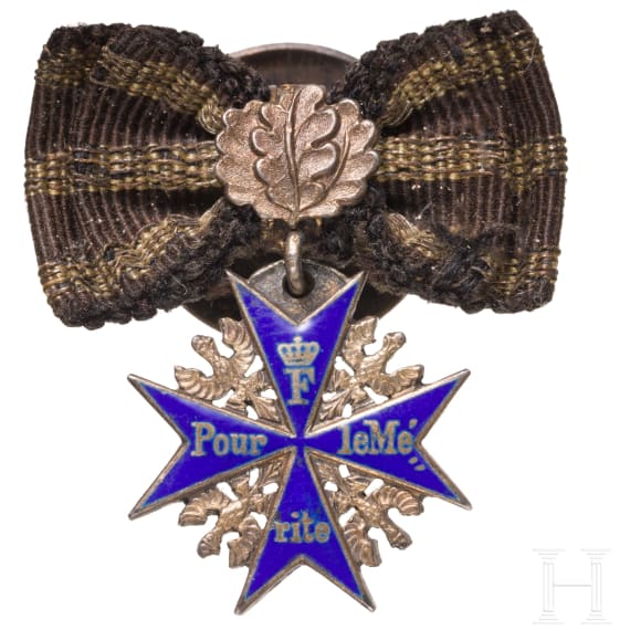 General Gerhard Tappen - A Miniature of the Order of Pour le M&eacute;rite with Oak Leaves