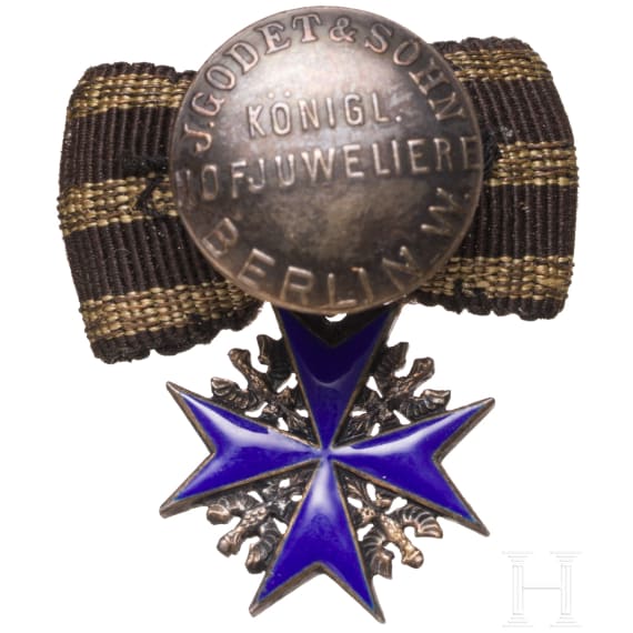 General Gerhard Tappen - A Miniature of the Order of Pour le M&eacute;rite with Oak Leaves
