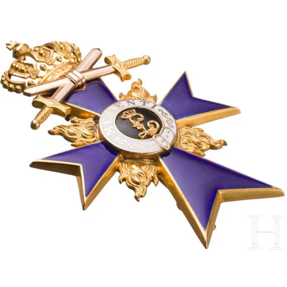 General Gerhard Tappen - A cased Officer's Cross with Flames and Swords of the Bavarian Military Order of Merit