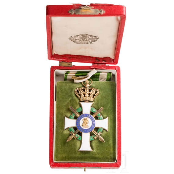 General Gerhard Tappen - A cased Commander's Cross with Swords of the Saxon Order of Albrecht