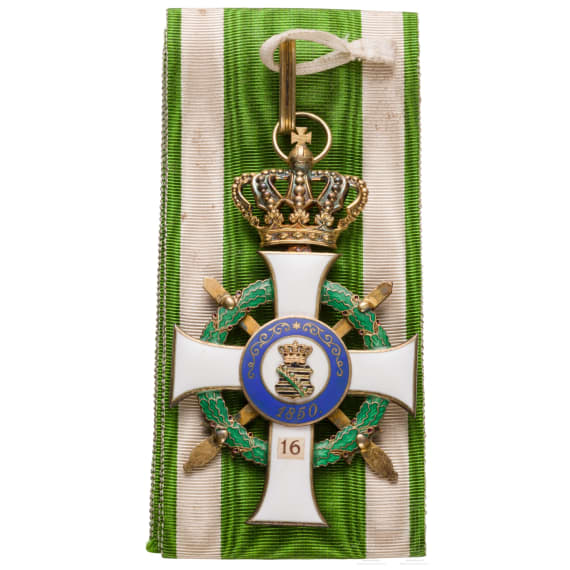 General Gerhard Tappen - A cased Commander's Cross with Swords of the Saxon Order of Albrecht