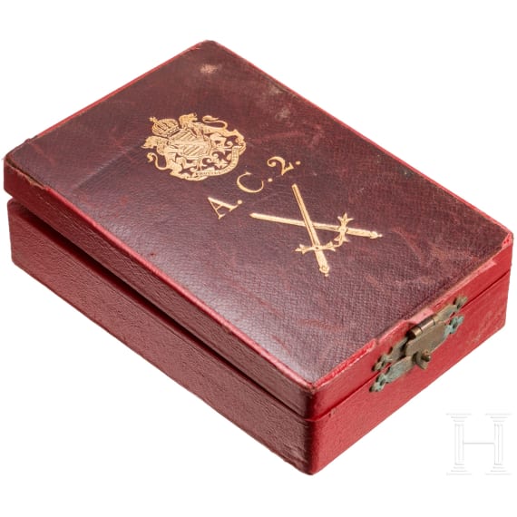 General Gerhard Tappen - A cased Commander's Cross with Swords of the Saxon Order of Albrecht