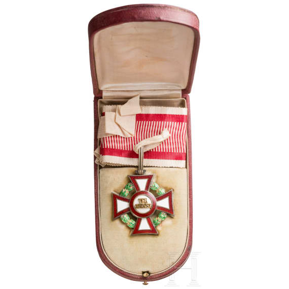 General Gerhard Tappen - A cased Austrian Military Cross of Merit, 2nd Class, with war decoration