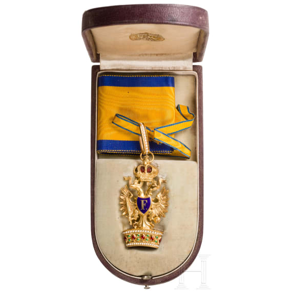General Gerhard Tappen - A cased Order 2nd class of the Austrian Order of the Iron Crown
