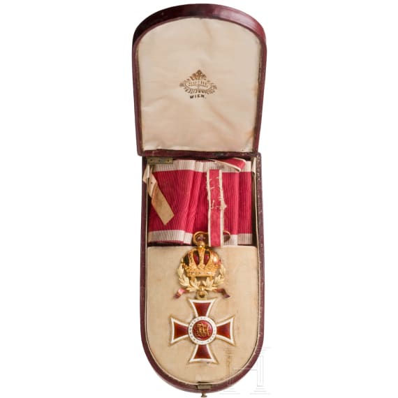 General Gerhard Tappen - A cased Commander's Cross with Knight's Cross of the Austrian Order of Leopold