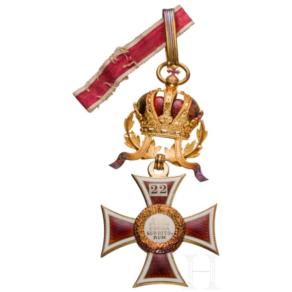 General Gerhard Tappen - A cased Commander's Cross with Knight's Cross of the Austrian Order of Leopold