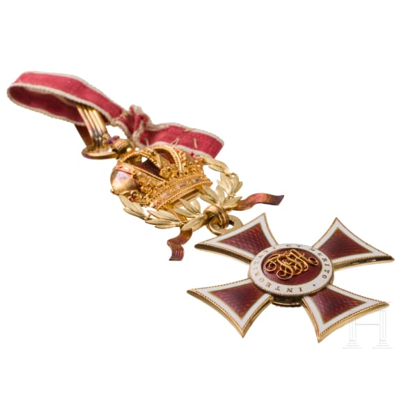 General Gerhard Tappen - A cased Commander's Cross with Knight's Cross of the Austrian Order of Leopold