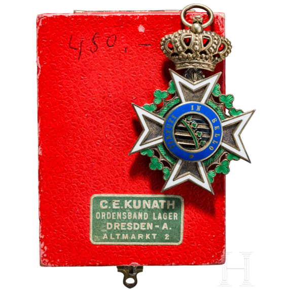 A cased Knight's Cross of the Military Order of St. Henry