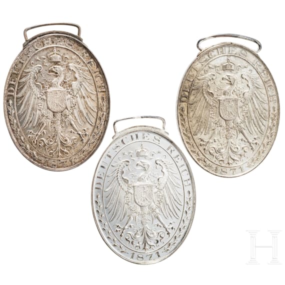 Three flag medals for W&uuml;rttemberg veterans' associations, 1895