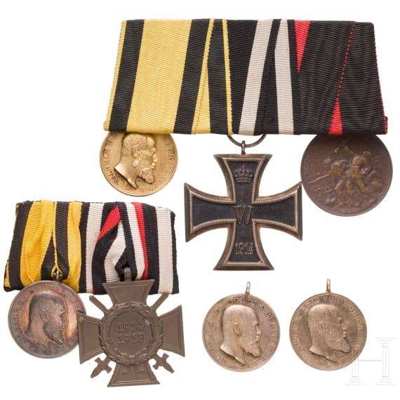 Two order clasps and two medals of merit