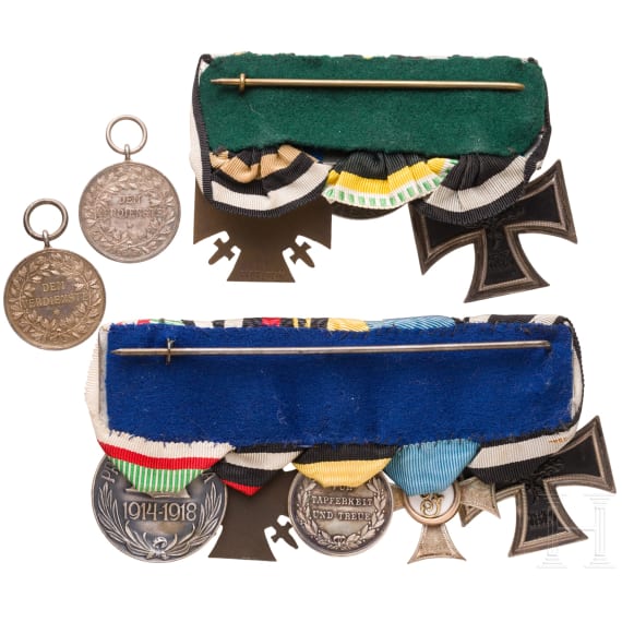 Set of two order buckles and two medals of merit
