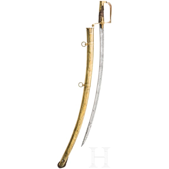 A magnificent sabre belonging to a high-ranking officer in the Danish light cavalry, circa 1810