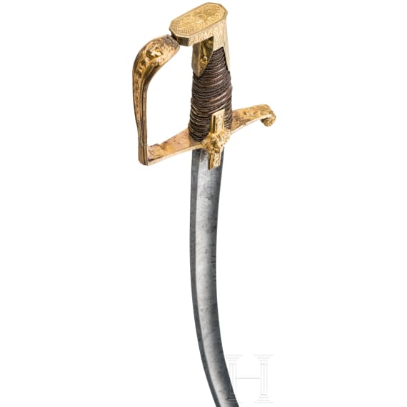 A magnificent sabre belonging to a high-ranking officer in the Danish light cavalry, circa 1810
