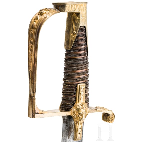A magnificent sabre belonging to a high-ranking officer in the Danish light cavalry, circa 1810