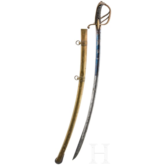 A lion's head sabre for officers of the light cavalry, c. 1800