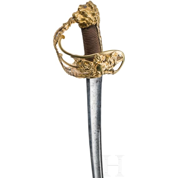 A French sabre of a high ranking officer of the National Volunteers, circa 1792