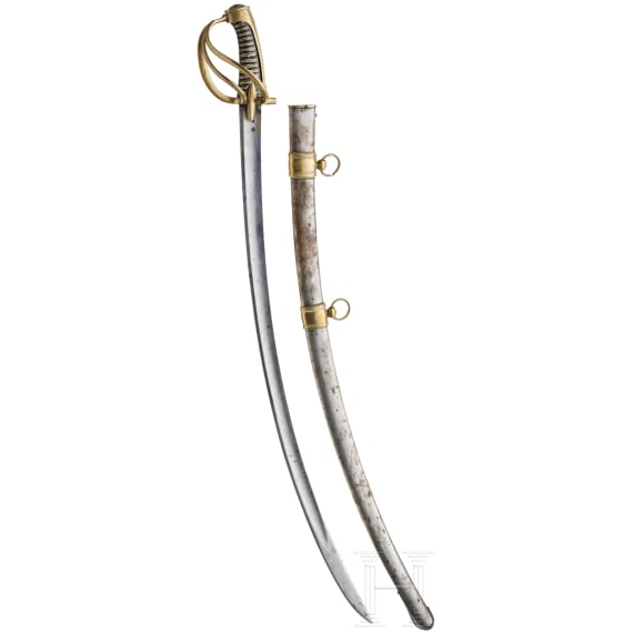 A sabre for members of the light cavalry, dated 1813