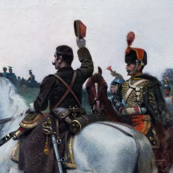 Louis Gardette - Feierliche &Uuml;bergabe des Leichnams von General Guilhem, datiert 1891