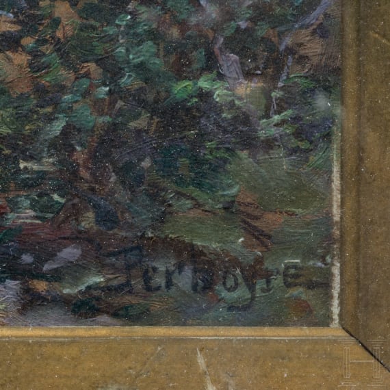 Paul Emile Perboyre (1851 - 1929) - Leichte franz&ouml;sische Kavallerie im Feuergefecht