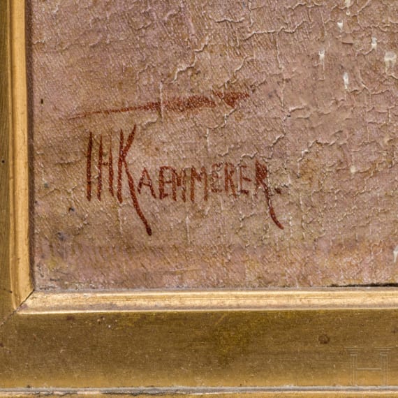 &Ouml;lgem&auml;lde eines Husaren des 19. Jhdts.