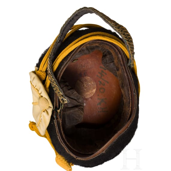 A busby for members of the 14th Hussars, dated 1909