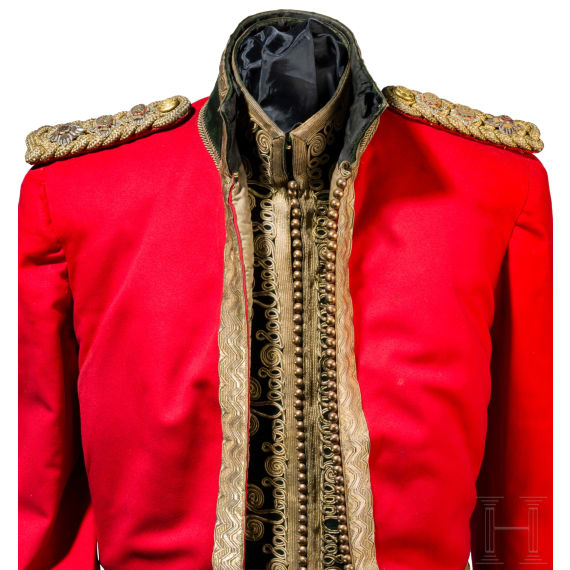 Uniform tunic and waistcoat for officers of the 5th (Princess Charlotte of Wales&rsquo;s) Dragoon Guards, circa1900