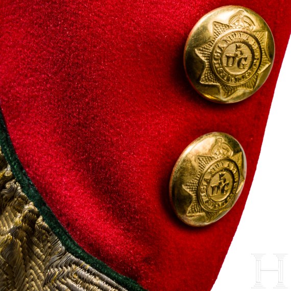 Uniform tunic and waistcoat for officers of the 5th (Princess Charlotte of Wales&rsquo;s) Dragoon Guards, circa1900