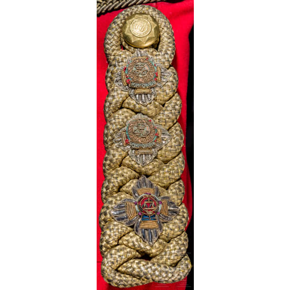 Uniform tunic and waistcoat for officers of the 5th (Princess Charlotte of Wales&rsquo;s) Dragoon Guards, circa1900