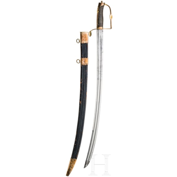 A sabre for officers of the light cavalry, made by Knubley, London, late 18th century