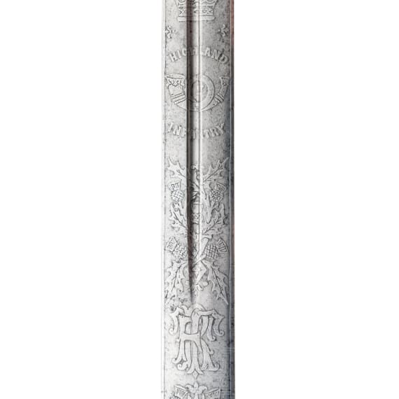 A broadsword belonging to Major Francis R. Tarleton of the Highland Infantry, circa 1900