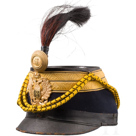 A sergeant&rsquo;s/ensign&rsquo;s shako in the Imperial and Royal Hussar Regiment No. 13