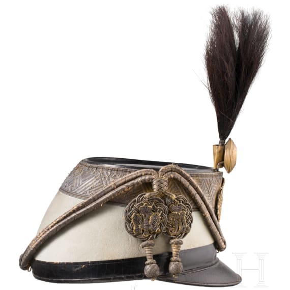 A shako for junior officers in the Imperial and Royal Hussar Regiment &lsquo;Count N&aacute;dasdy&rsquo; No. 9