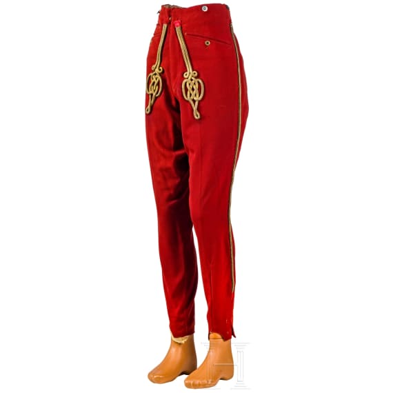 Two red trousers from the Imperial and Royal Cavalry