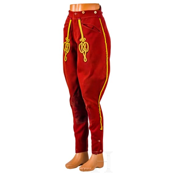 Two red trousers from the Imperial and Royal Cavalry