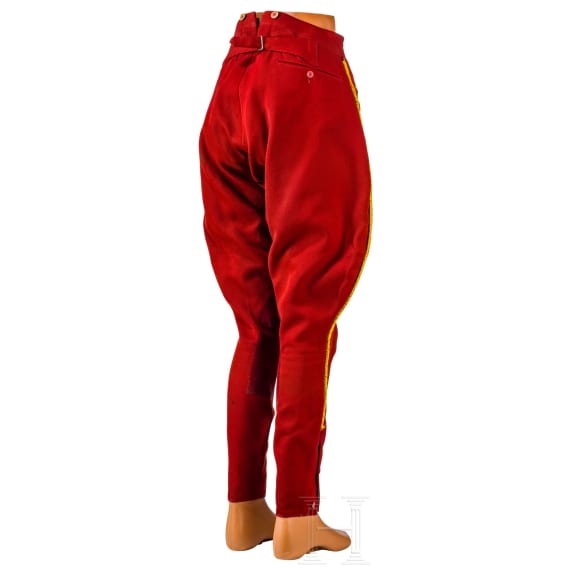 Two red trousers from the Imperial and Royal Cavalry
