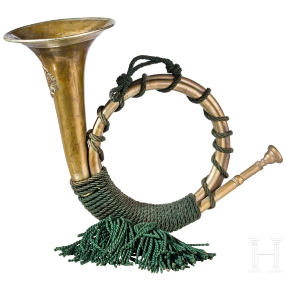 Posthorn der K. u. K. Posthalterei in Br&uuml;nn (Brno), datiert 1866