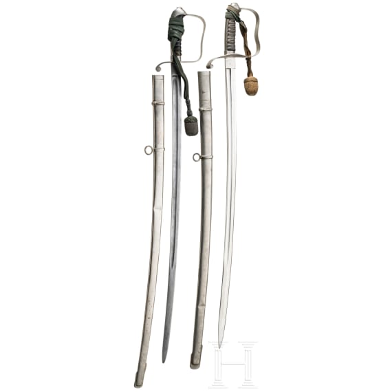 Zwei S&auml;bel M 1861 f&uuml;r Offiziere der Infanterie