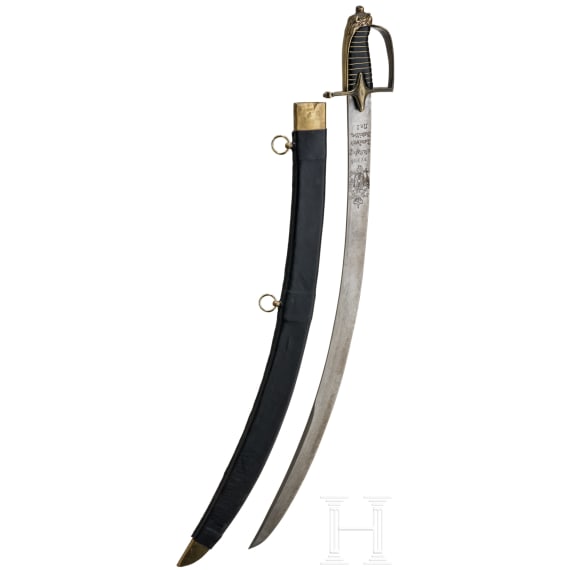 L&ouml;wenkopfs&auml;bel f&uuml;r Angeh&ouml;rige des Salzburger Landwehr-Bataillons Nr. 1, circa 1776 - 1809