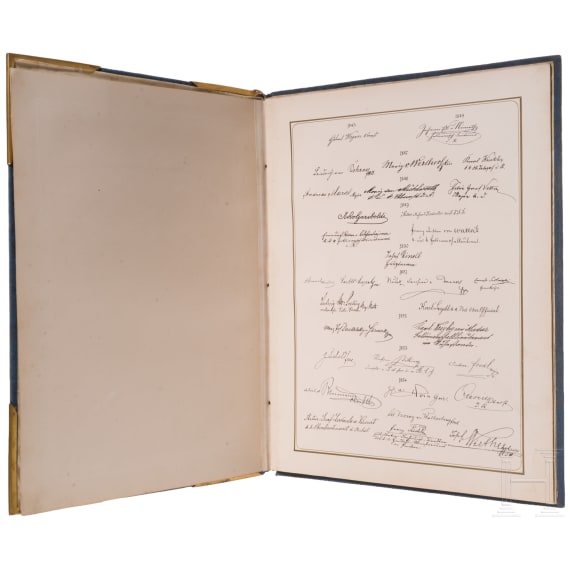 Gro&szlig;e Prunkmappe f&uuml;r den k. u. k. Feldzeugmeister Friedrich Graf von Eck, Inhaber des IR 47, um 1906