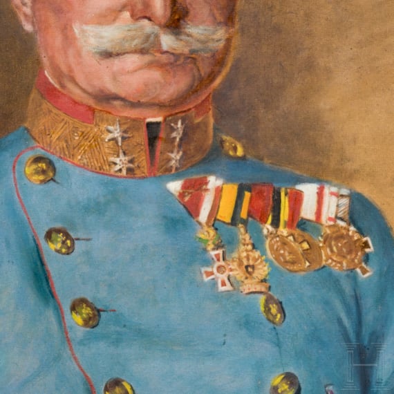 Gro&szlig;es Portraitgem&auml;lde eines Feldmarschall-Leutnants der k.uk. Armee
