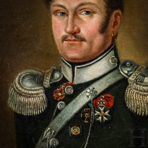 Portrait des polnischen Generals und Kommandanten der Warschauer Kavallerie-Offiziersschule Franciszek Czarnomski, Polen, 1.H. 19. Jhdt