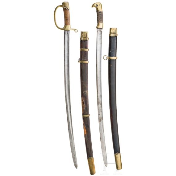 Two Russian shashkas M 1881 for enlisted men