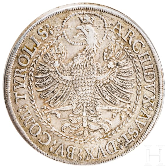 Silberner Doppeltaler Hall ohne Jahr von Leopold I. (1658 - 1705)