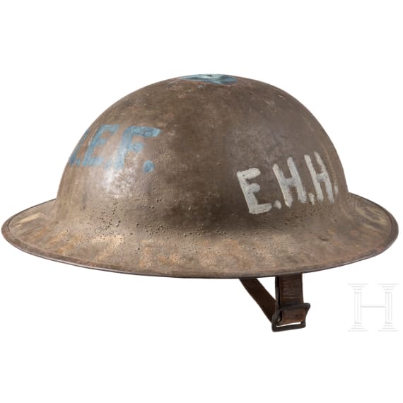 A steel helmet M 17 &ldquo;Brodie&rdquo; of a veteran of the 42nd Infantry Division, the &ldquo;Rainbow Division&rdquo;