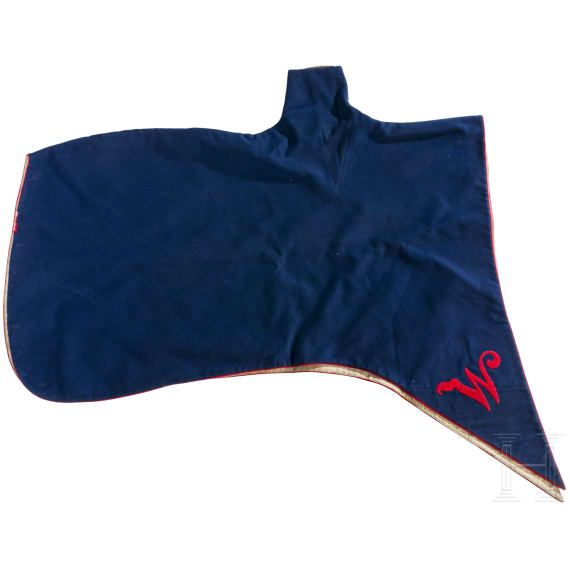A saddlecloth for troopers with the cipher W
