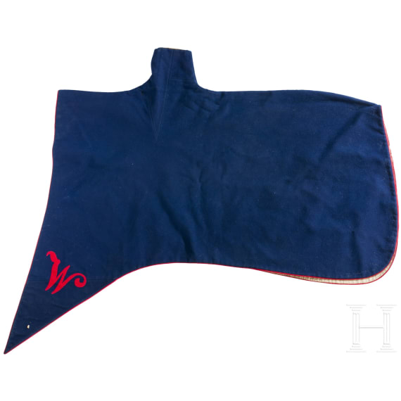 A saddlecloth for troopers with the cipher W